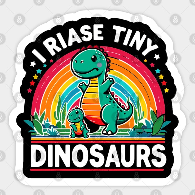 i raise tiny dinosaurs Sticker by AlephArt